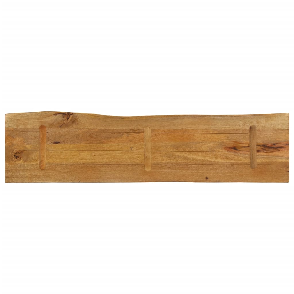 bordplade 180x40x3,8 cm naturlig kant massivt mangotræ