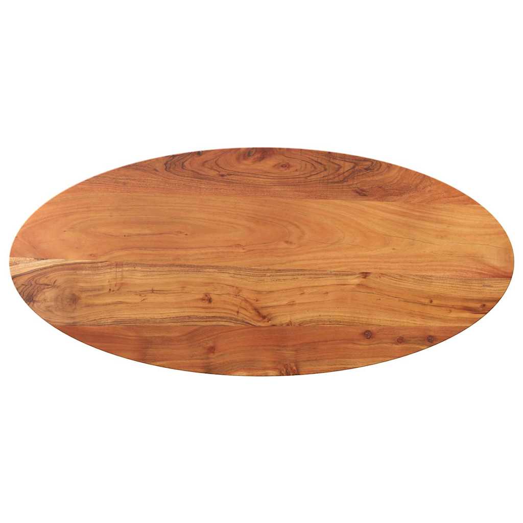 bordplade 80x40x3,8 cm oval massivt akacietræ