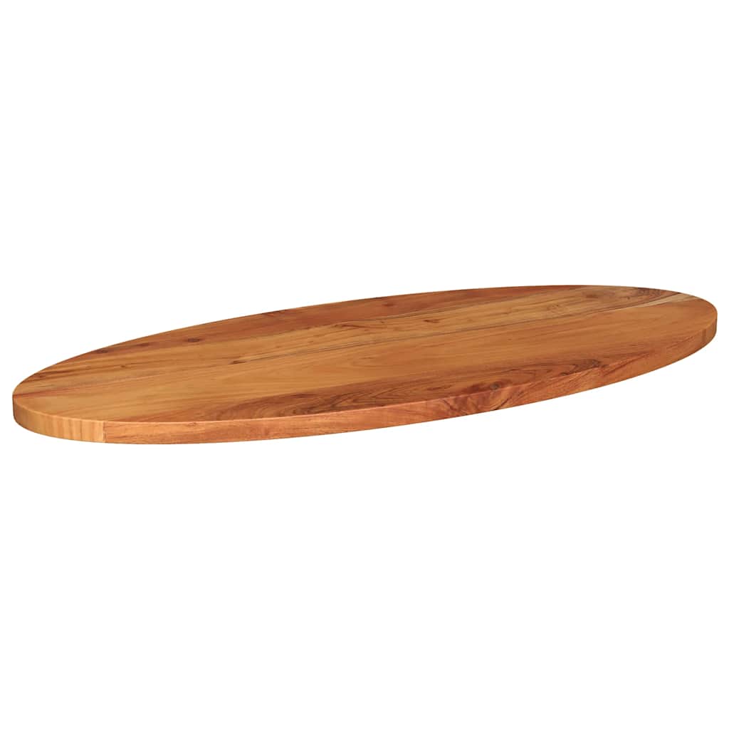bordplade 80x40x3,8 cm oval massivt akacietræ