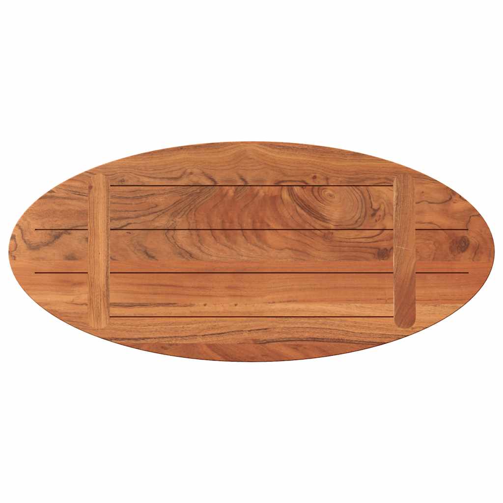 bordplade 80x40x3,8 cm oval massivt akacietræ