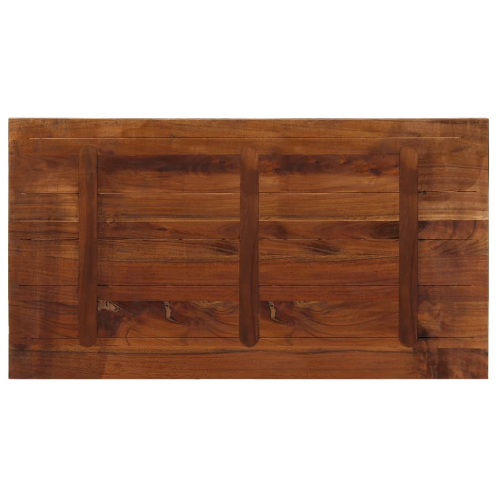 bordplade 100x60x2,5 cm rektangulær massivt genbrugstræ