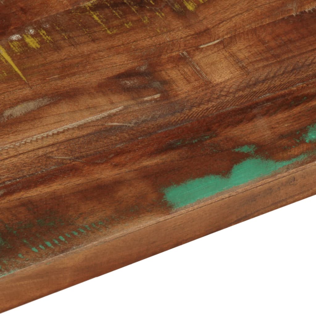 bordplade 100x60x2,5 cm rektangulær massivt genbrugstræ