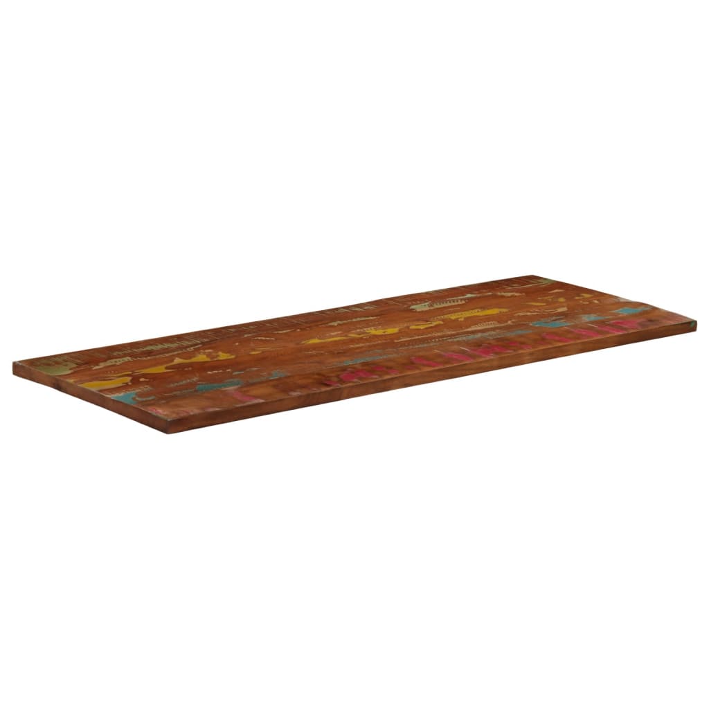 bordplade 140x60x1,5 cm rektangulær massivt genbrugstræ