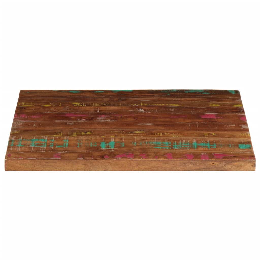 bordplade 80x80x2,5 cm firkantet massivt genbrugstræ