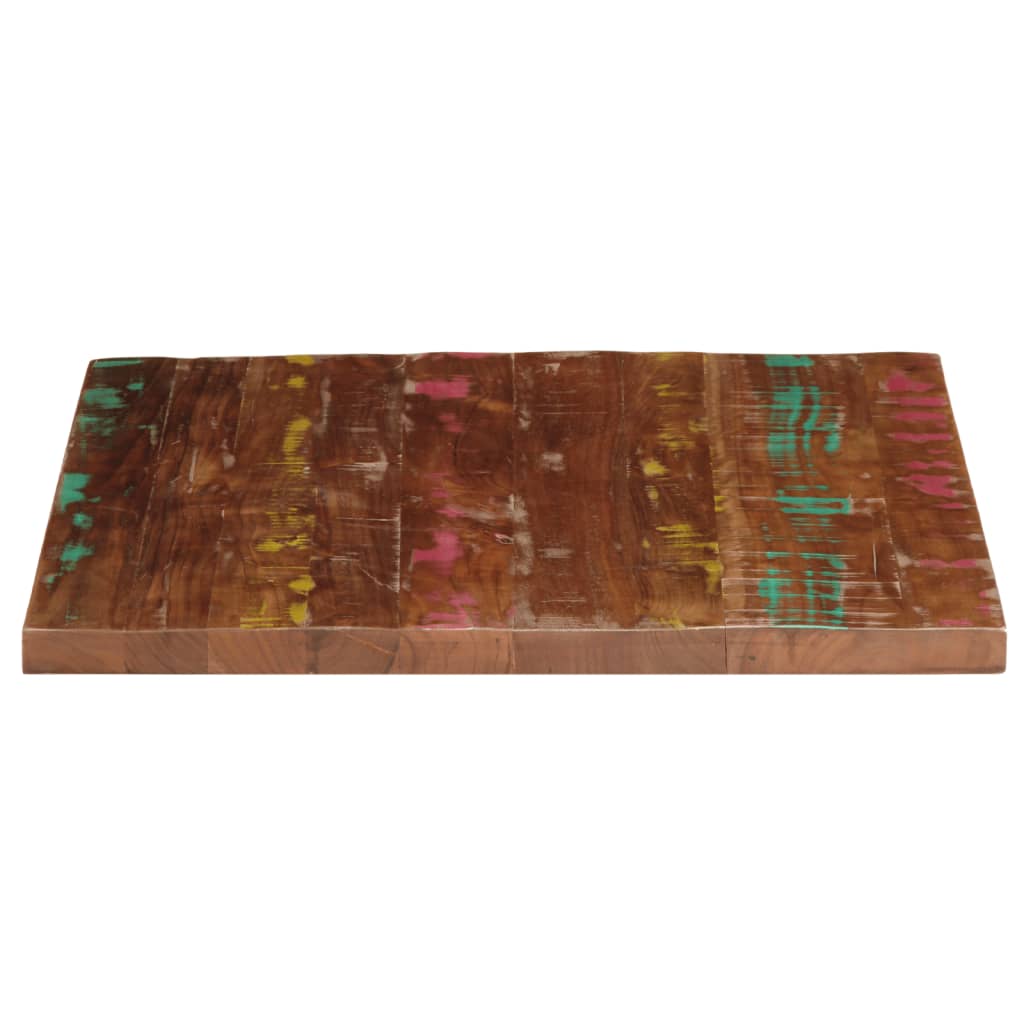 bordplade 80x80x2,5 cm firkantet massivt genbrugstræ