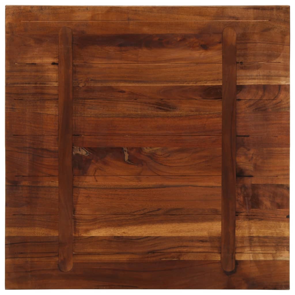 bordplade 80x80x2,5 cm firkantet massivt genbrugstræ