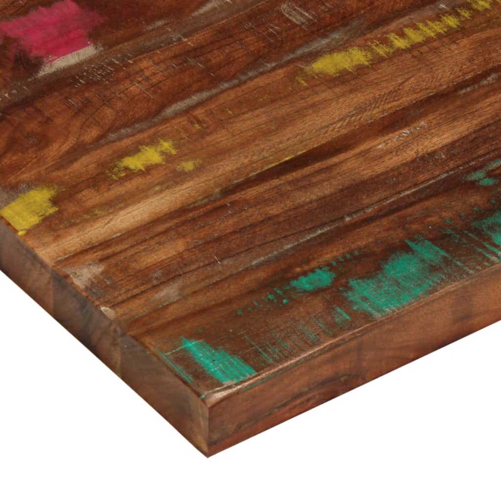 bordplade 80x80x2,5 cm firkantet massivt genbrugstræ
