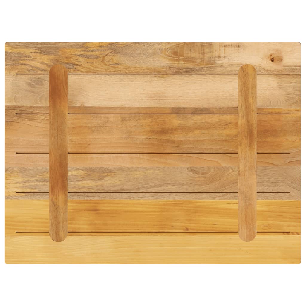 bordplade 70x50x2,5 cm rektangulær massivt ru mangotræ