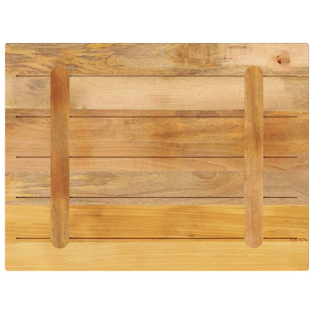 bordplade 70x60x2,5 cm rektangulær massivt ru mangotræ