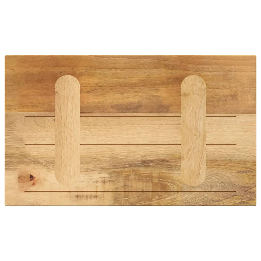 bordplade 40x30x3,8 cm rektangulær massivt ru mangotræ