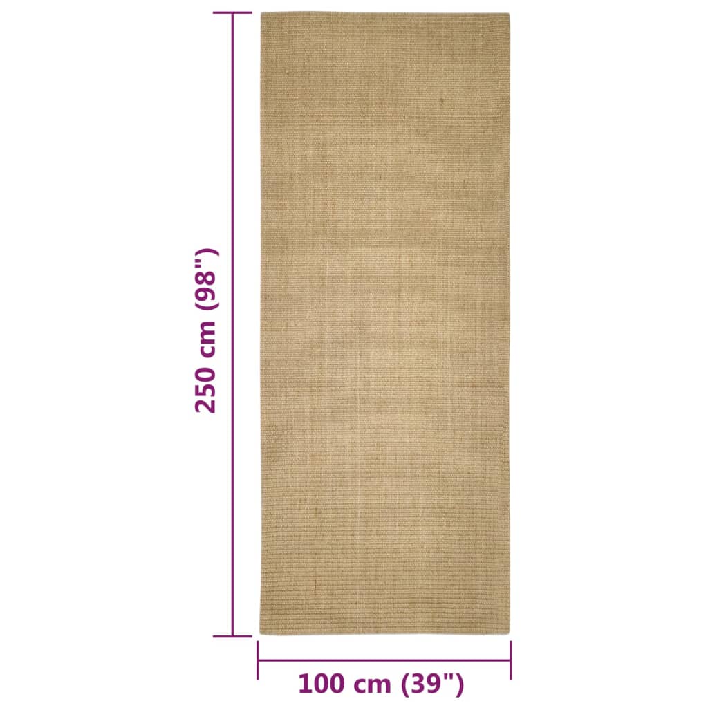 sisaltæppe til kradsetræ 100x250 cm