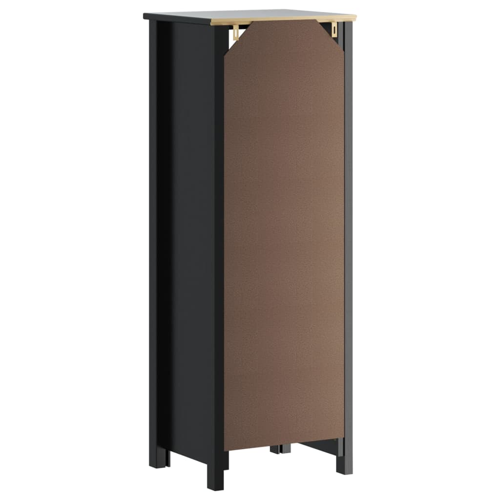 badeværelsesskab BERG 40x34x110 cm massivt fyrretræ sort
