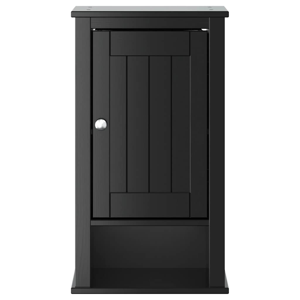 vægskab til badeværelse BERG 40x27x71,5 cm massivt fyr sort