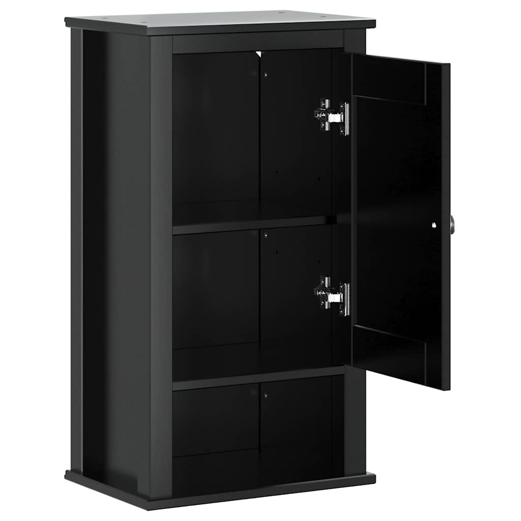 vægskab til badeværelse BERG 40x27x71,5 cm massivt fyr sort
