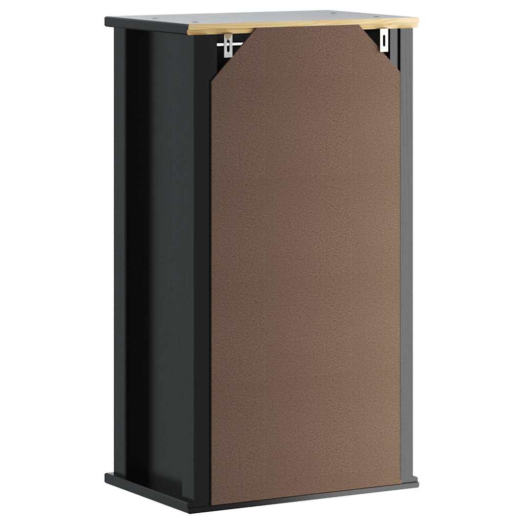 vægskab til badeværelse BERG 40x27x71,5 cm massivt fyr sort