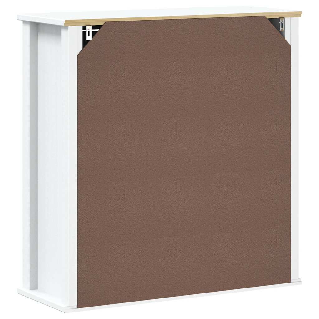 vægskab til badeværelse BERG 69,5x27x71,5 cm massivt træ hvid