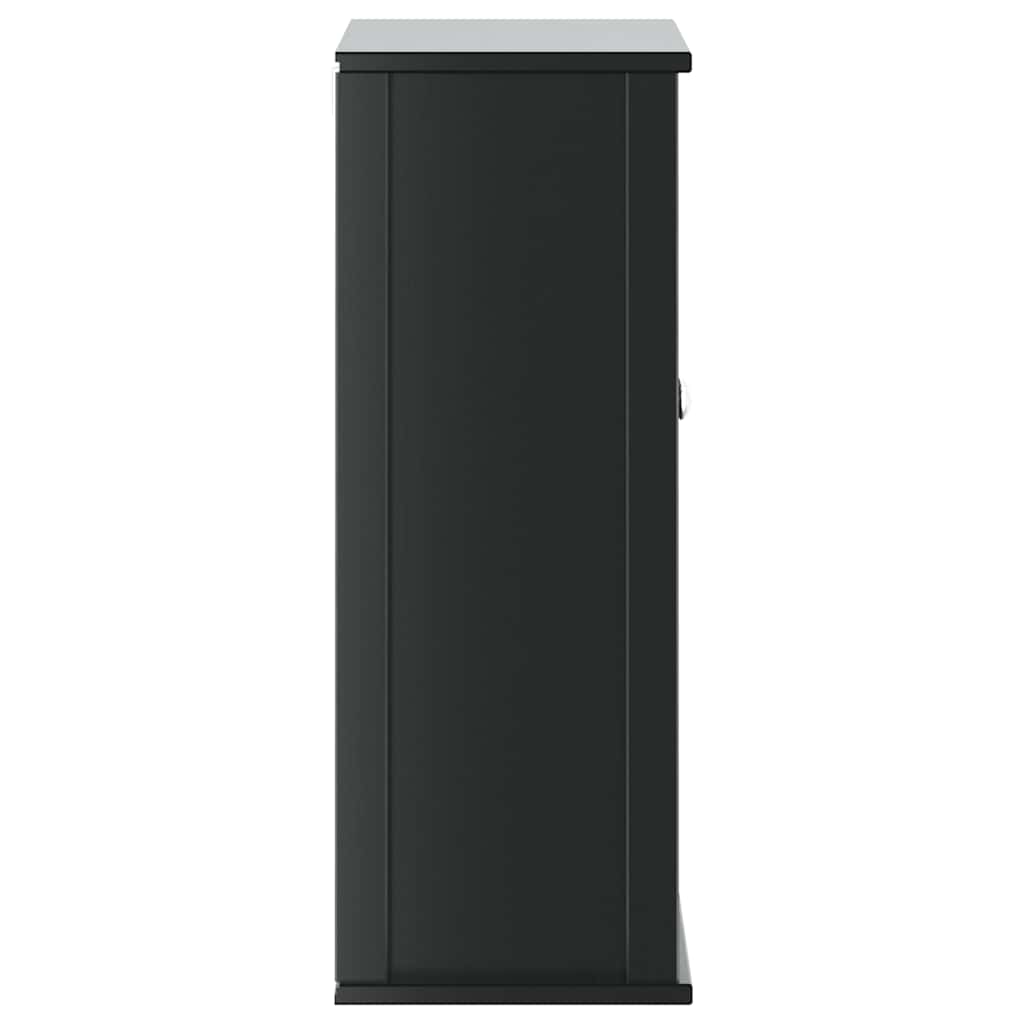 vægskab til badeværelse BERG 69,5x27x71,5 cm massivt træ sort