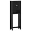 opbevaringsskab til toilet BERG 60x27x164,5 cm massivt træ sort