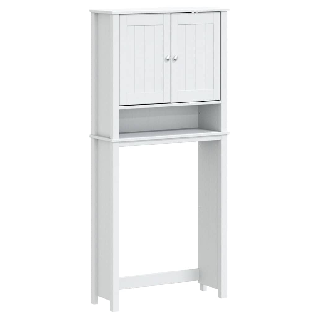skab til badeværelse BERG 76x27x164,5 cm massivt træ hvid