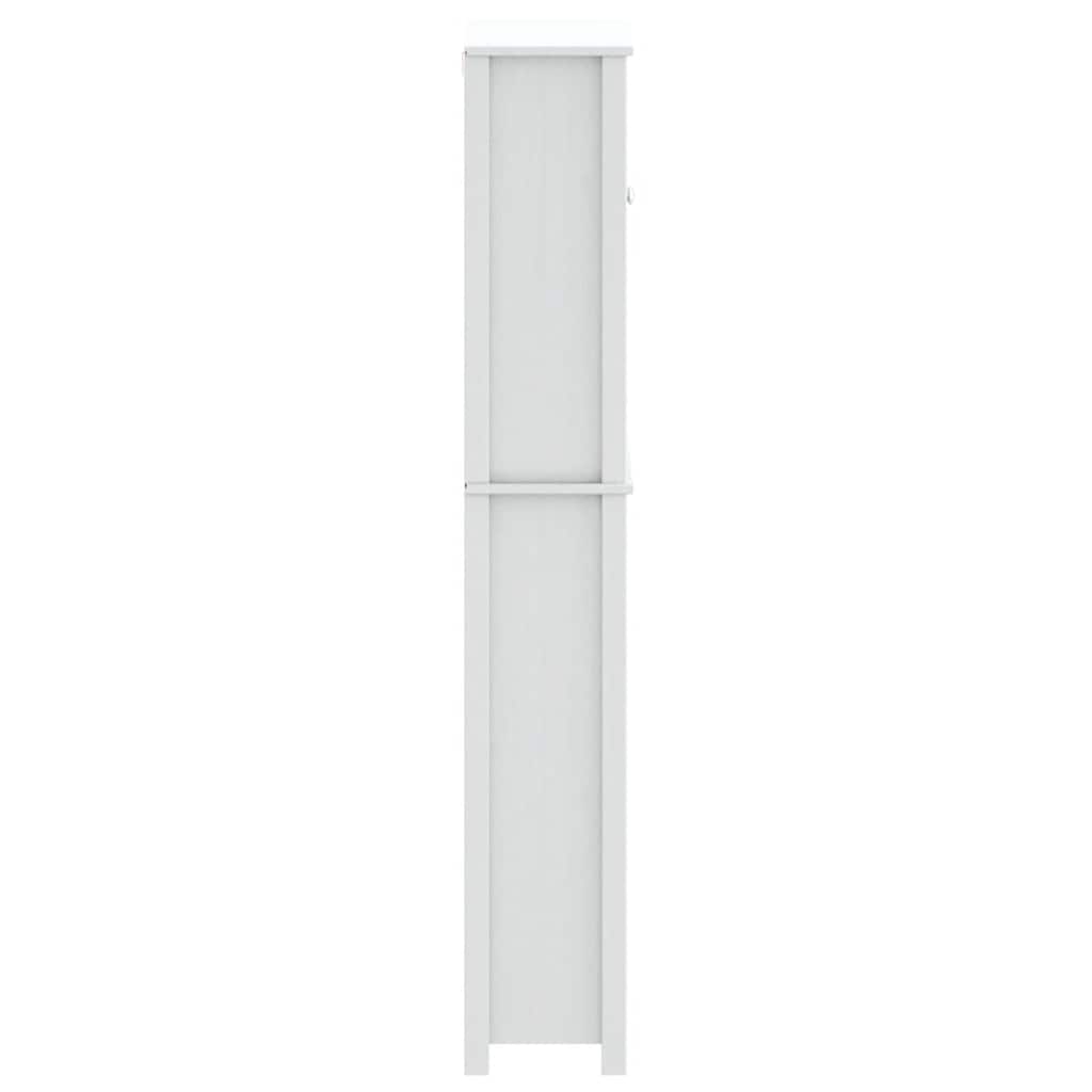 skab til badeværelse BERG 76x27x164,5 cm massivt træ hvid