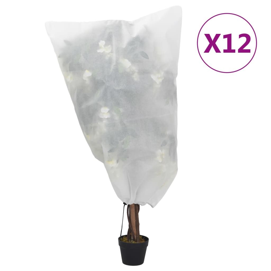 plantebeskyttelse med snore 12 stk. 70 g/m² 0,8x1 m