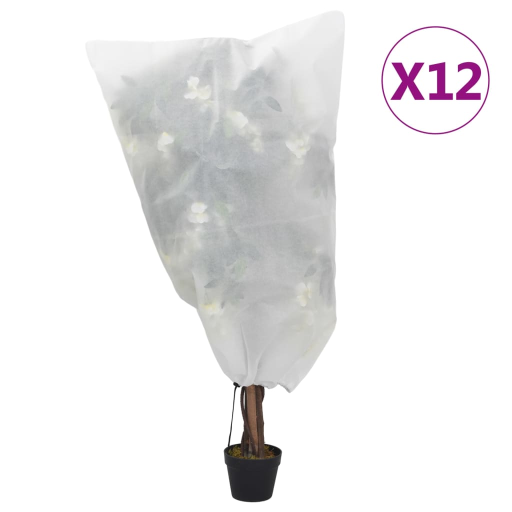 plantebeskyttelse med snore 12 stk. 70 g/m² 0,8x1,2 m