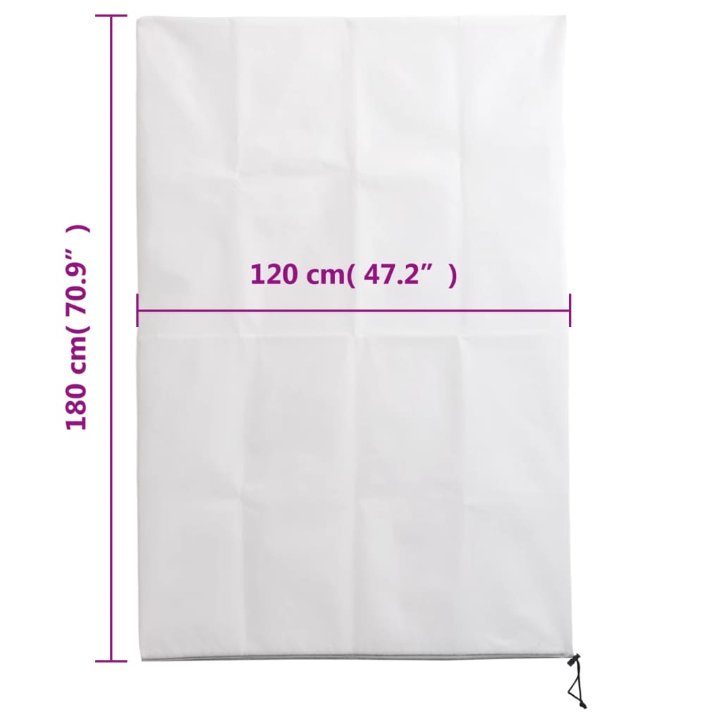 plantebeskyttelse med lynlås 10 stk. 70 g/m² 1,2x1,8 m