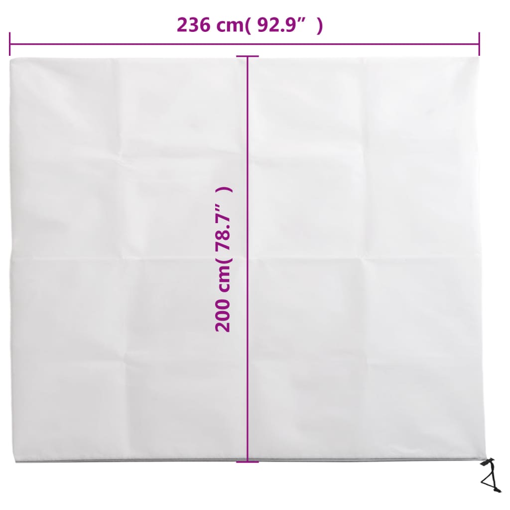 plantebeskyttelse med lynlås 4 stk. 70 g/m² 2,36x2 m
