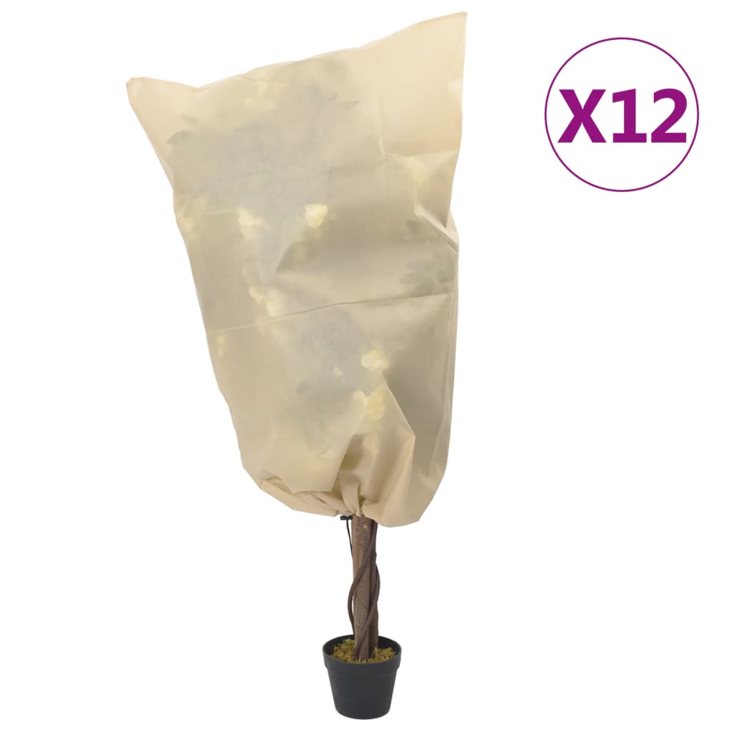 plantebeskyttelse med snore 12 stk. 70 g/m² 0,8x1,2 m