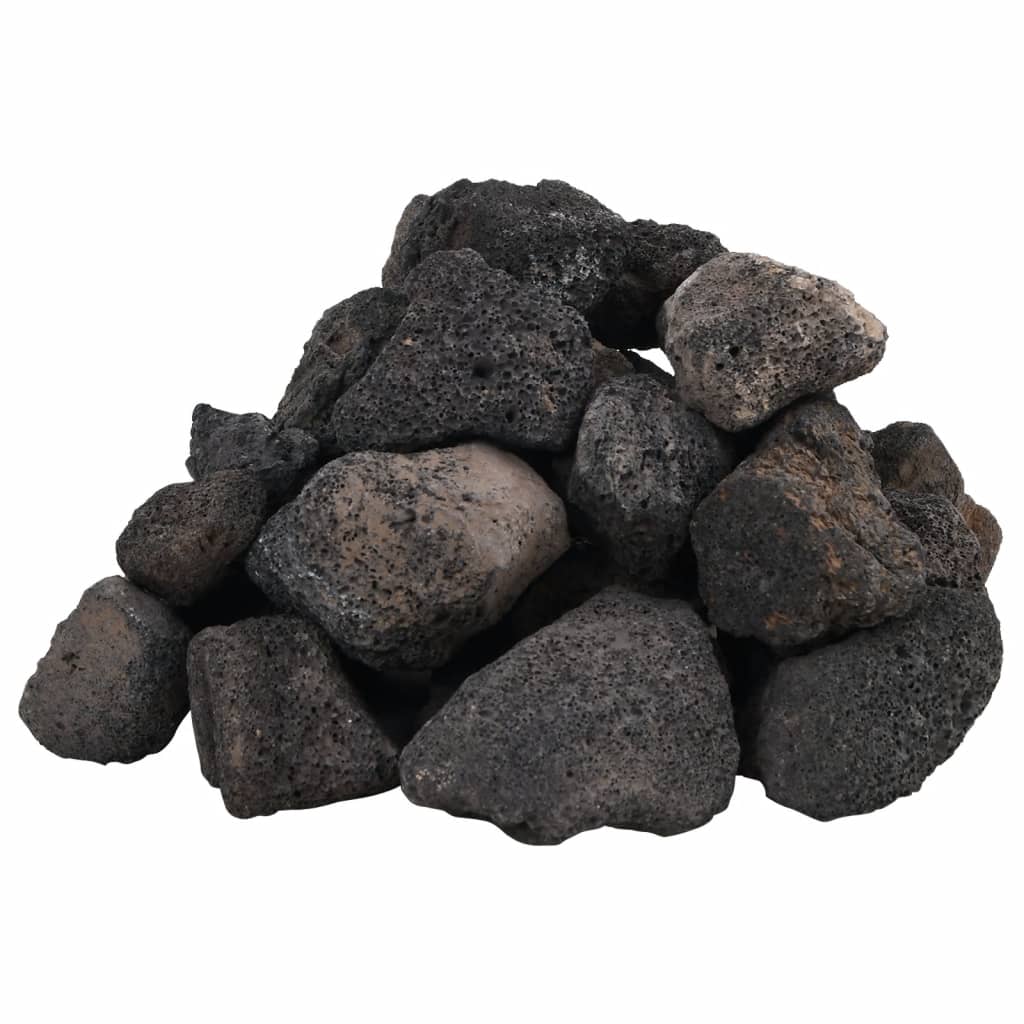 vulkanske sten 10 kg 5-8 cm sort