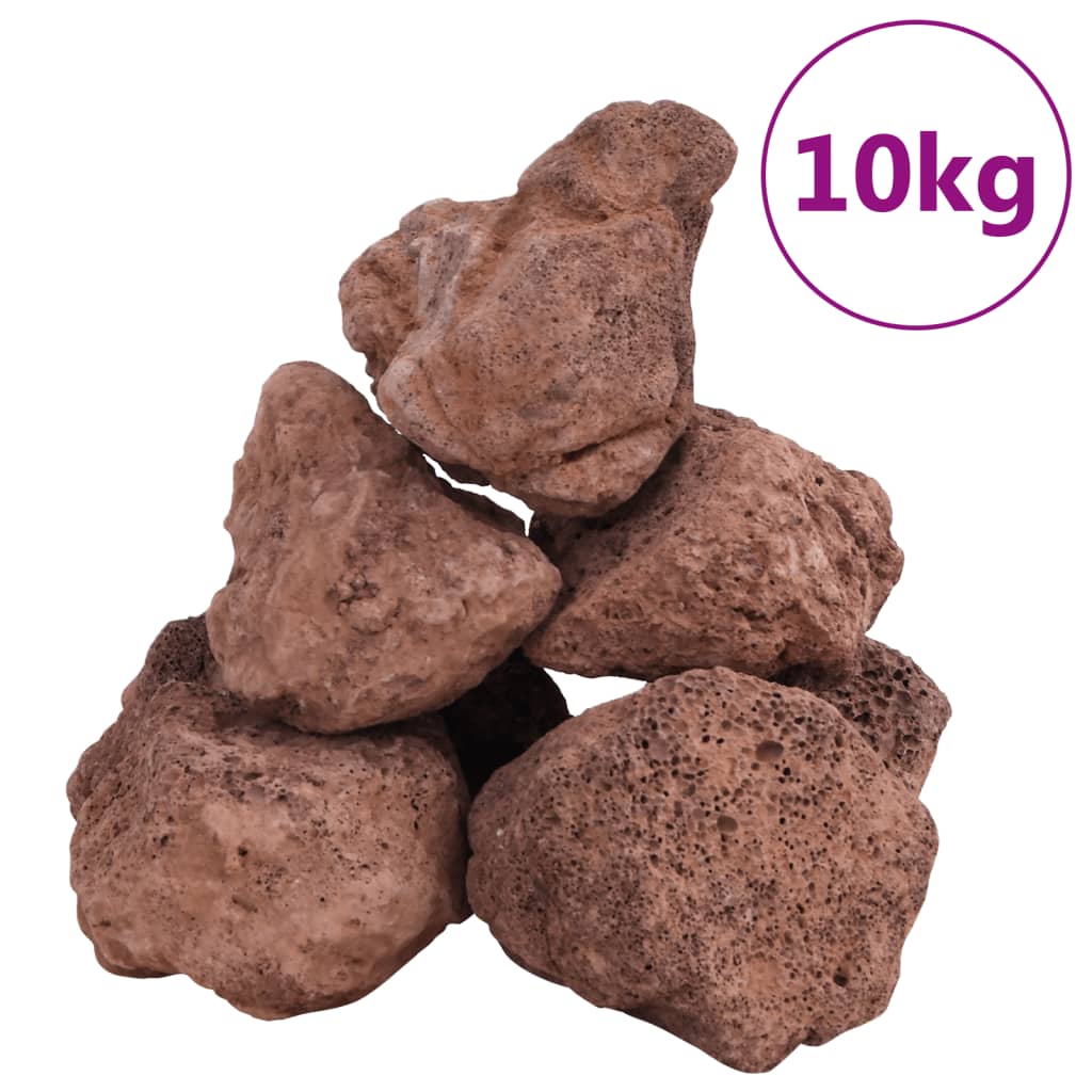 vulkanske sten 10 kg 10-30 cm rød