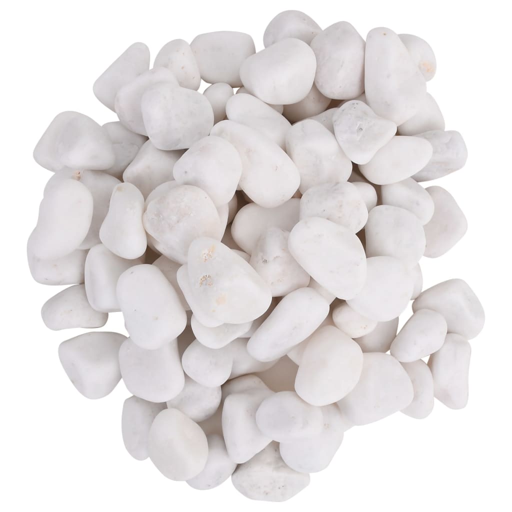 polerede småsten 25 kg 2-5 cm hvid
