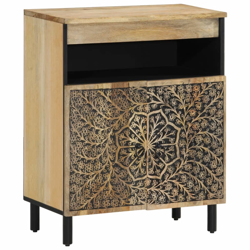skab 60x33x75 cm massivt mangotræ