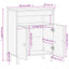 skab 60x33x75 cm massivt mangotræ