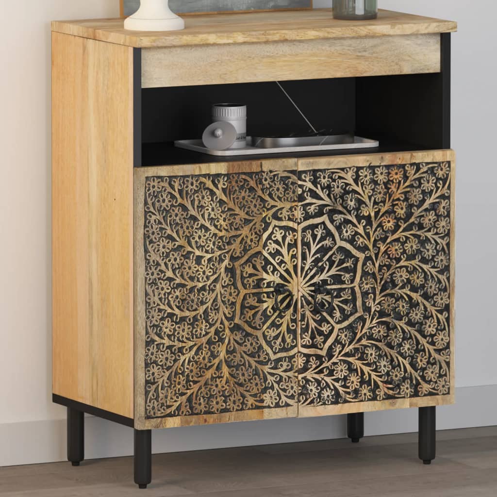 skab 60x33x75 cm massivt mangotræ
