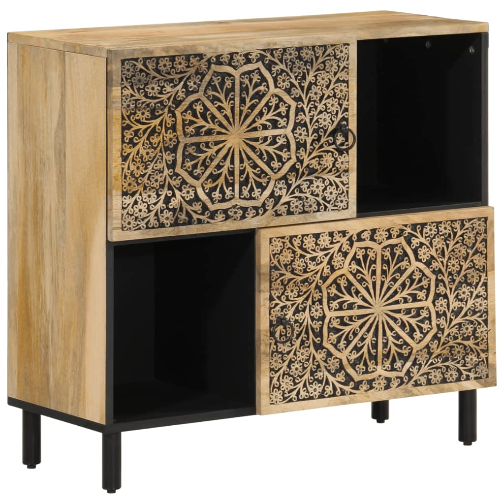 skab 80x33x75 cm massivt mangotræ