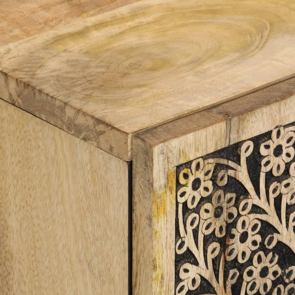 skab 90x33x75 cm massivt mangotræ