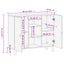 skab 90x33x75 cm massivt mangotræ