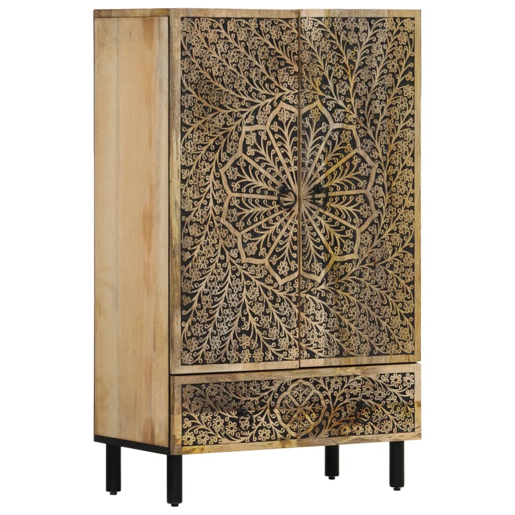 skab 60x33x100 cm massivt mangotræ