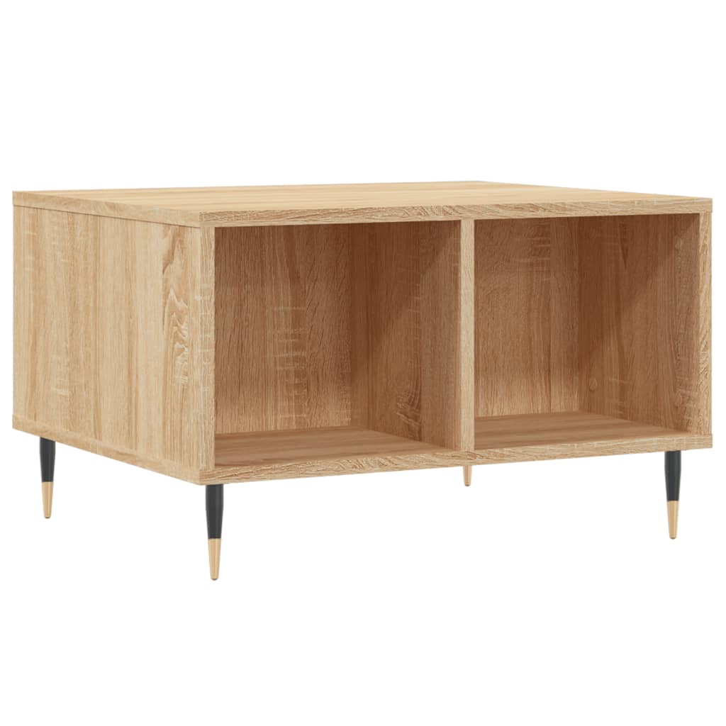 sofabord 60x50x36,5 cm konstrueret træ sonoma-eg