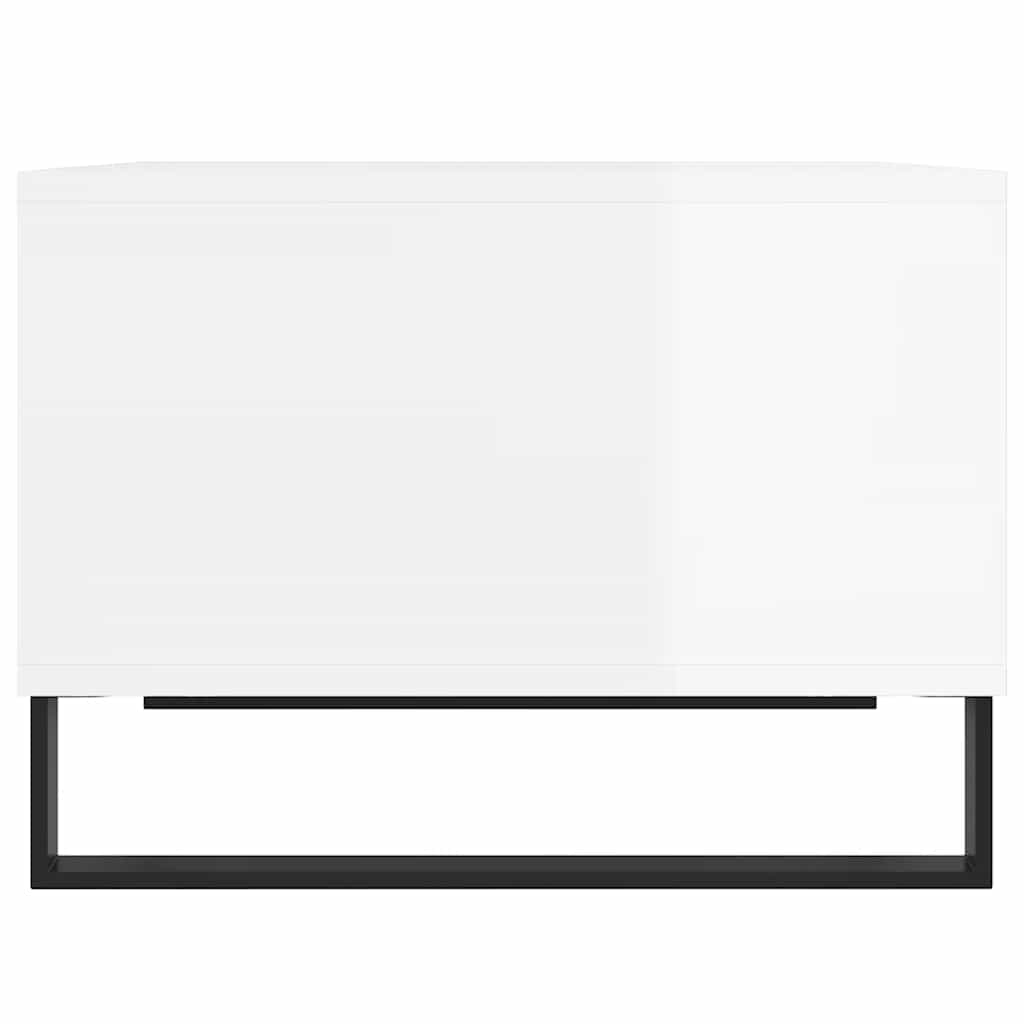 sofabord 60x50x36,5 cm konstrueret træ hvid højglans