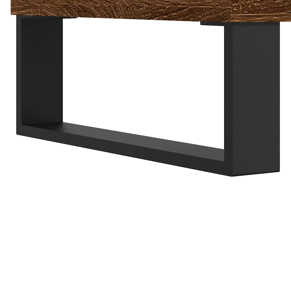 sofabord 60x50x36,5 cm konstrueret træ brun egetræsfarve