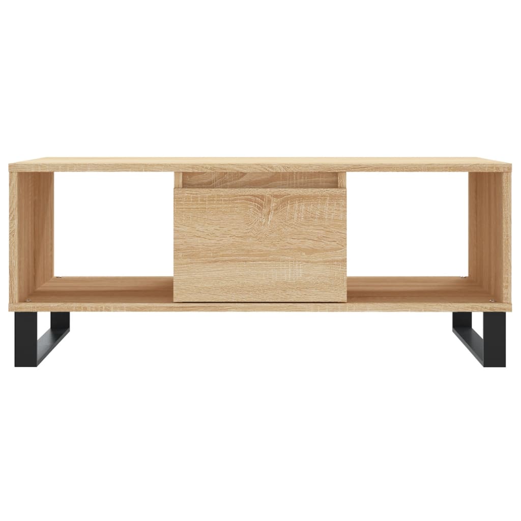 sofabord 90x50x36,5 cm konstrueret træ sonoma-eg