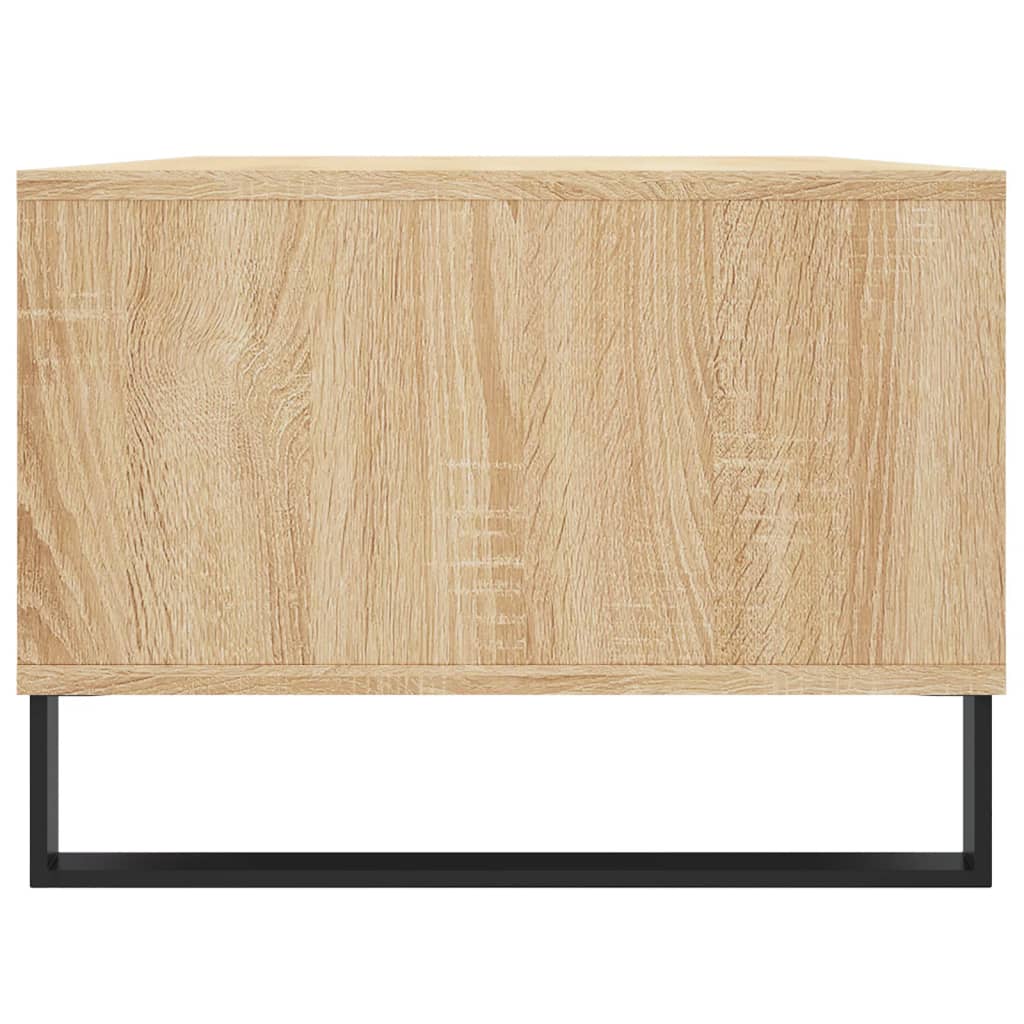 sofabord 90x50x36,5 cm konstrueret træ sonoma-eg