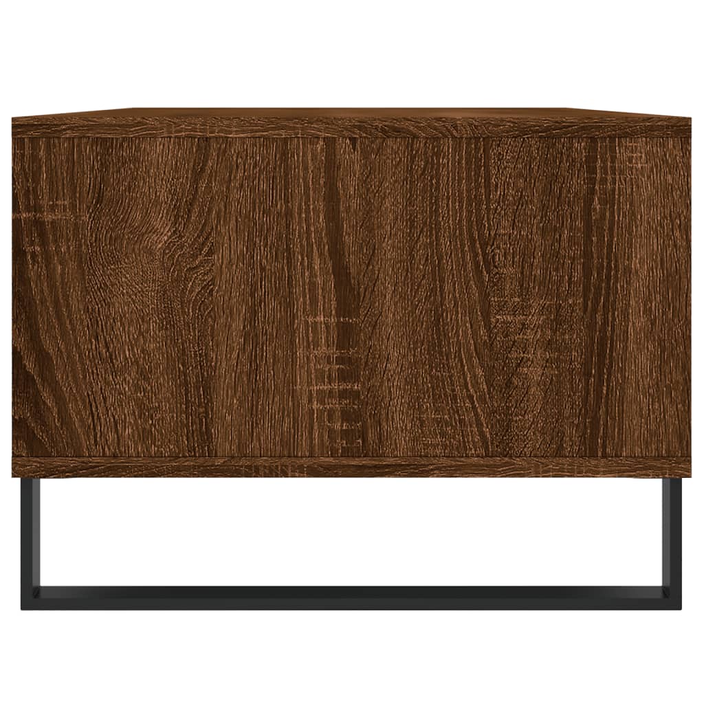 sofabord 90x50x36,5 cm konstrueret træ brun egetræsfarve