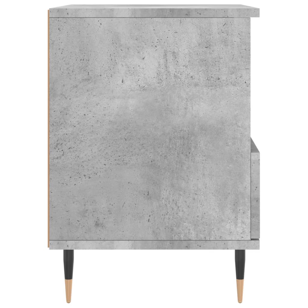 sengebord 40x35x50 cm konstrueret træ betongrå