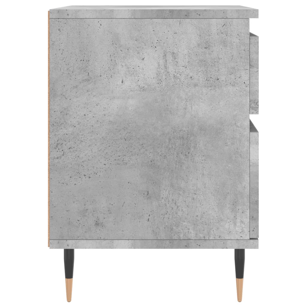 sengebord 40x35x50 cm konstrueret træ betongrå