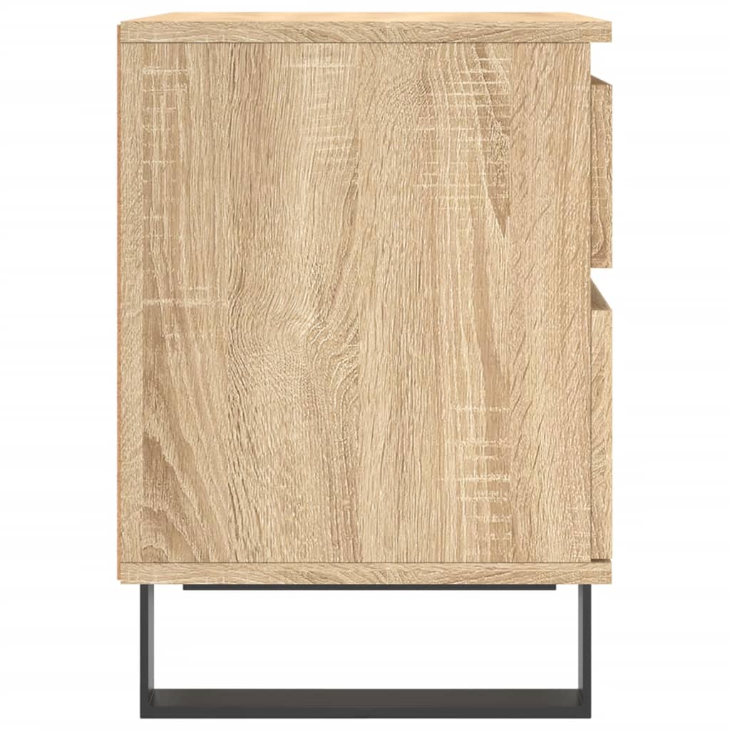 sengebord 40x35x50 cm konstrueret træ sonoma-eg