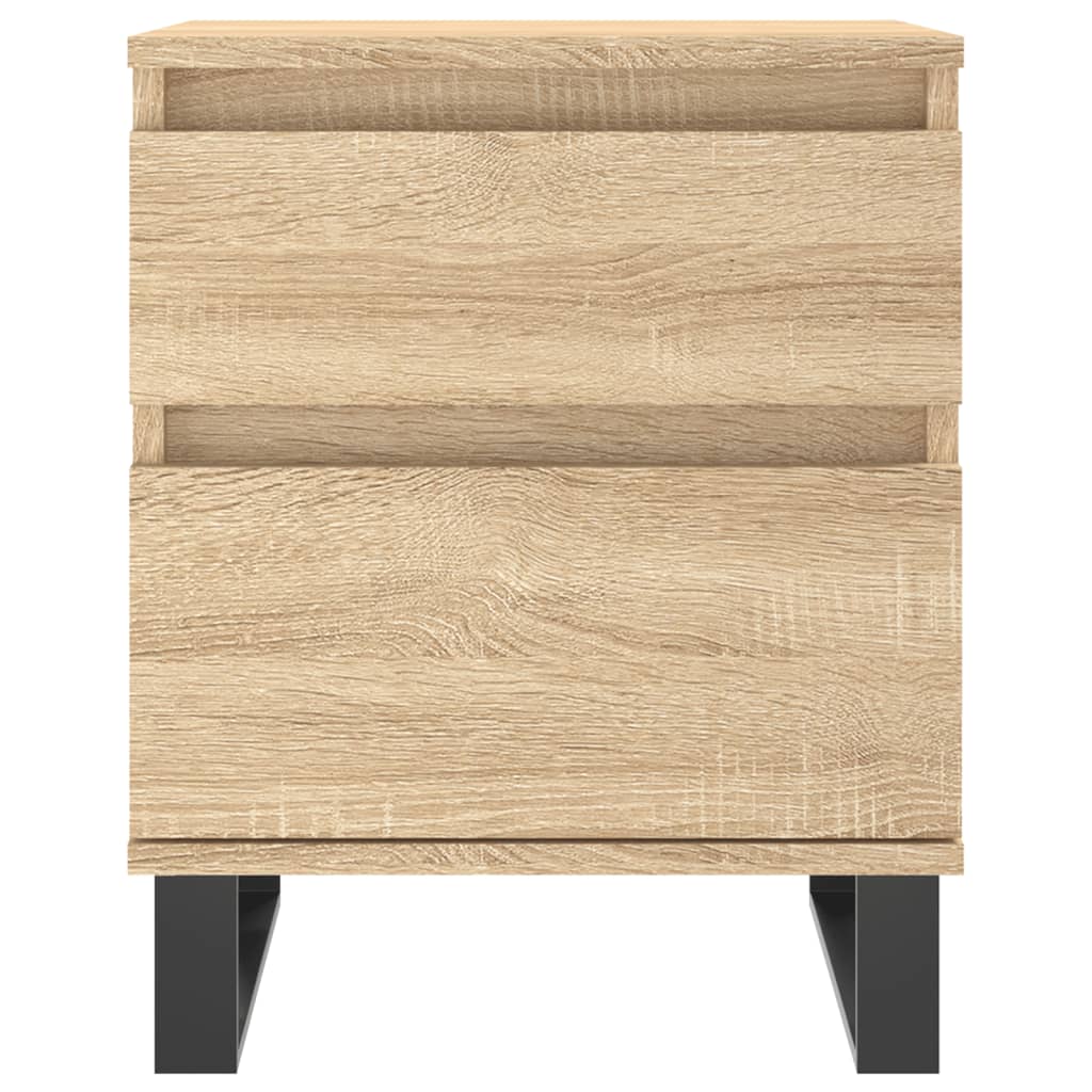 sengeborde 2 stk. 40x35x50 cm konstrueret træ sonoma-eg