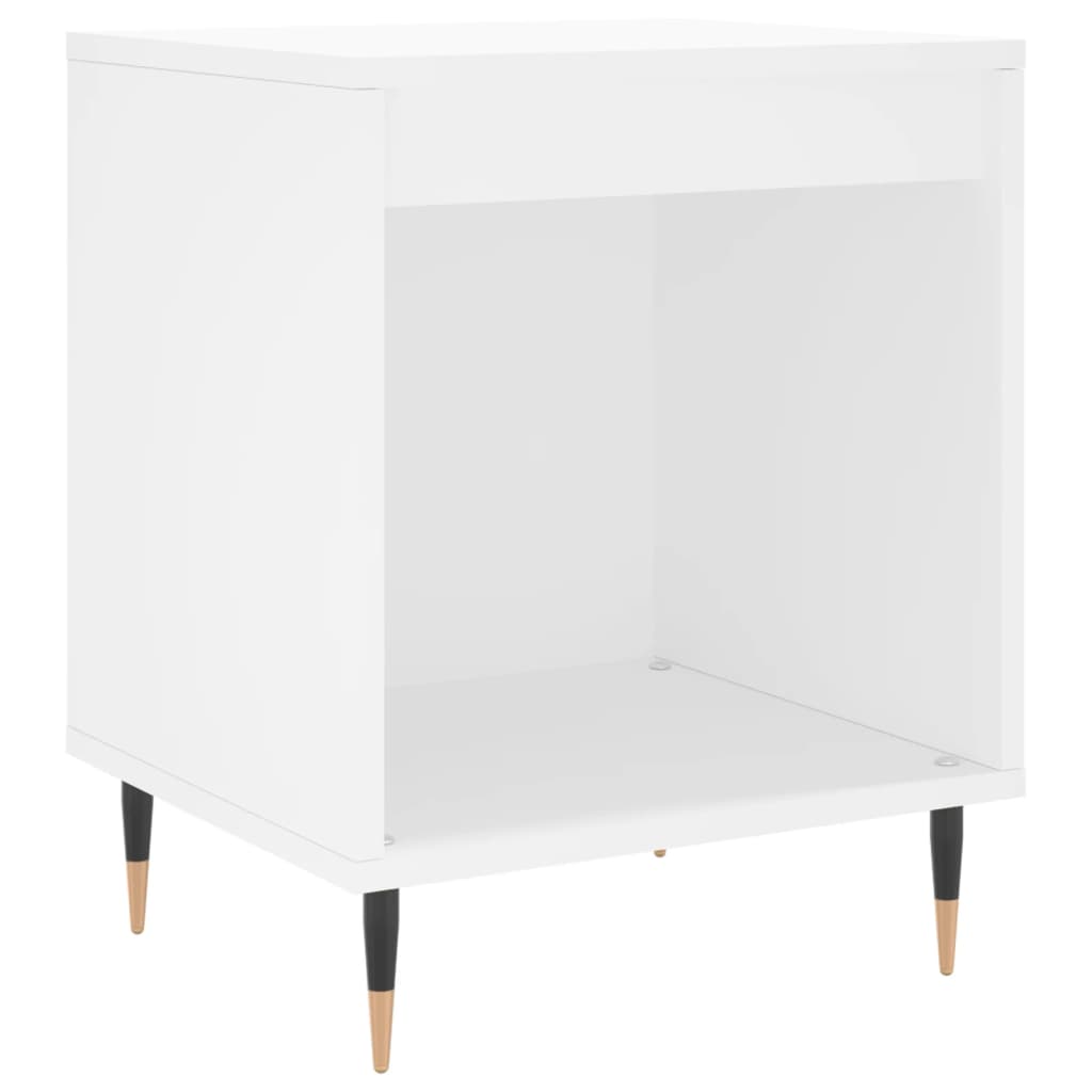 sengeborde 2 stk. 40x35x50 cm konstrueret træ hvid